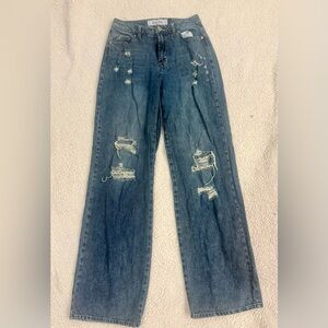 Indigo Rein Blue Distressed Boyfriend Jeans